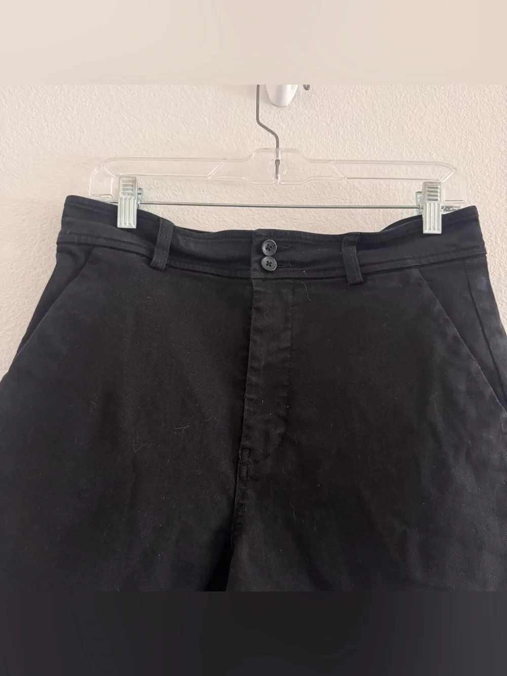 Everlane The Way High Twill Shorts in Black Size: 10